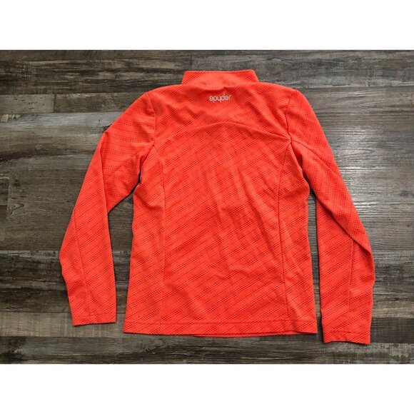 Spyder Womens Large Coral 1/4 Zip Long Sleeve Pullover - Picture 4 of 6